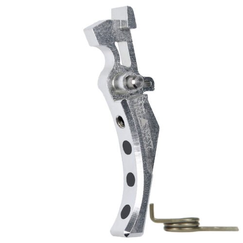 45128 CNC Aluminum Advanced Trigger (Style D) (Silver) for M16 AEG Series