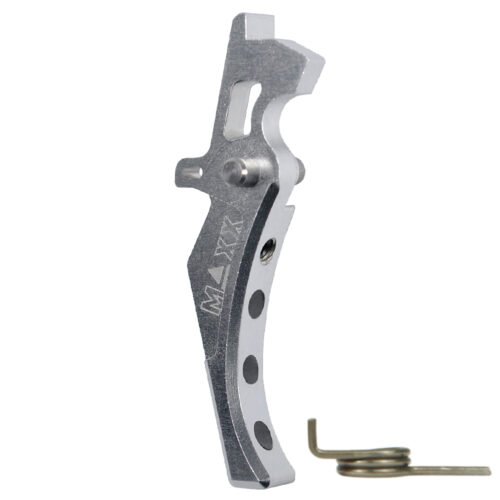 45129 CNC Aluminum Advanced Trigger (Style D) (Silver) for M16 AEG Series