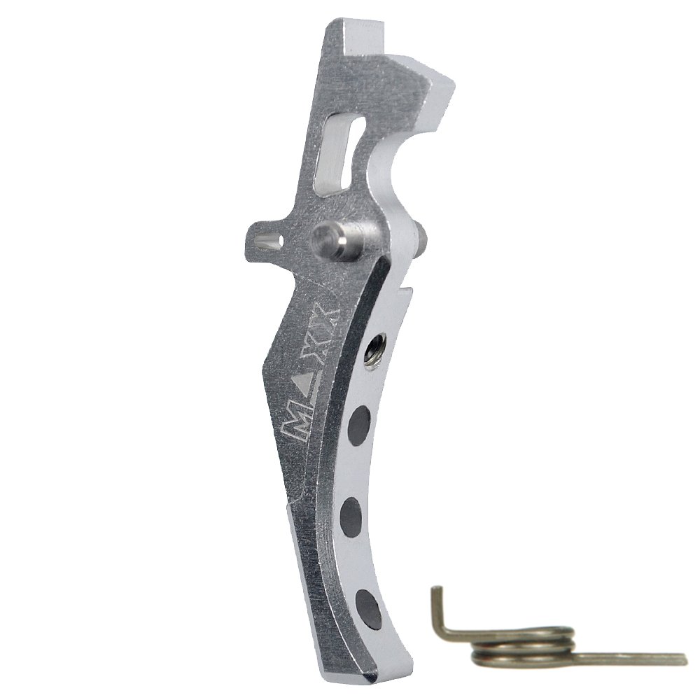 45129 CNC Aluminum Advanced Trigger (Style D) (Silver) for M16 AEG Series