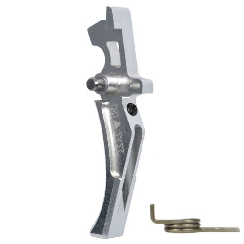 45131 CNC Aluminum Advanced Trigger (Style D) (Silver) for M16 AEG Series