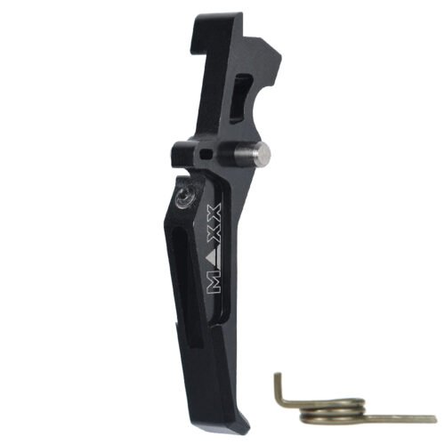 45140 CNC Aluminum Advanced Trigger (Style E) (Black) for M16 AEG Series