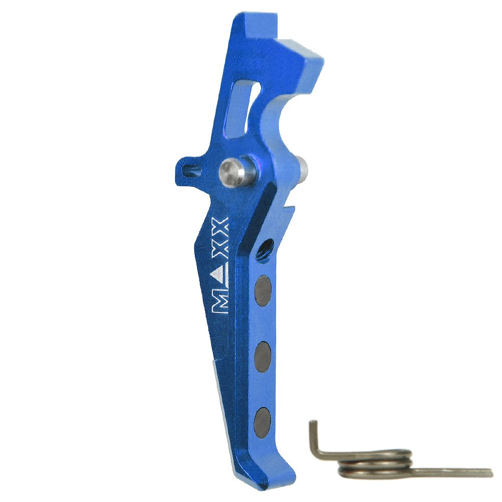 45144 CNC Aluminum Advanced Trigger (Style E) (Blue) for M16 AEG Series