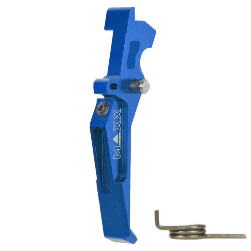 45145 CNC Aluminum Advanced Trigger (Style E) (Blue) for M16 AEG Series