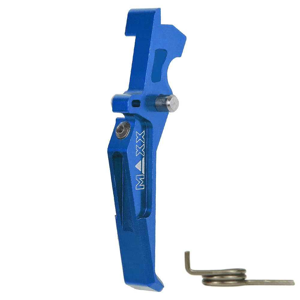 45145 CNC Aluminum Advanced Trigger (Style E) (Blue) for M16 AEG Series