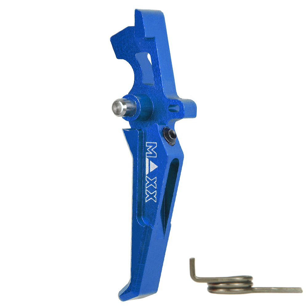 45146 CNC Aluminum Advanced Trigger (Style E) (Blue) for M16 AEG Series