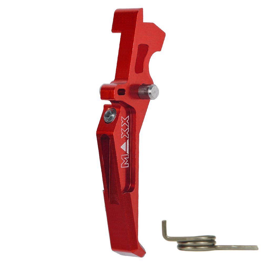 CNC Aluminum Advanced Trigger (Style E) (Red) for M16 AEG Series