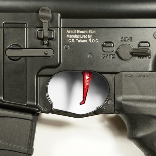 CNC Aluminum Advanced Trigger (Style E) (Red) for M16 AEG Series