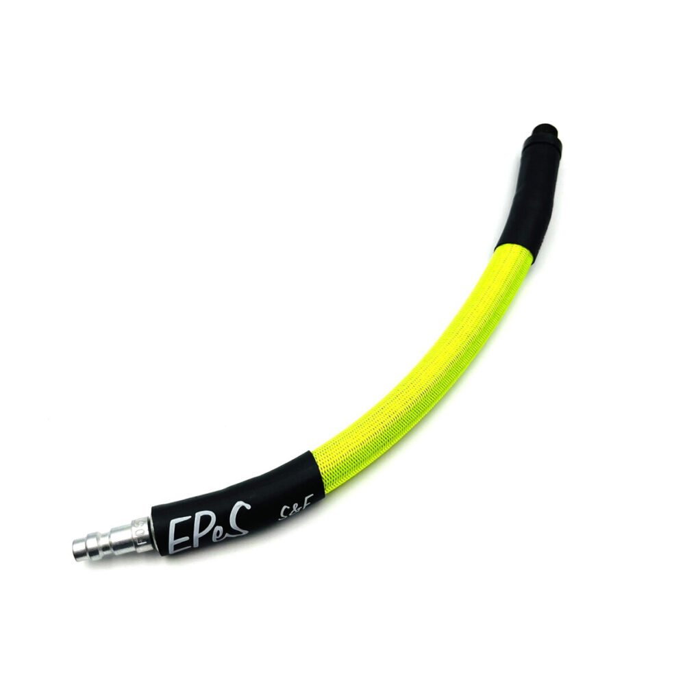 EPeS IGL HPA S a F Braided Hose, 20 cm, QD Foster  plus  1/8 NPT - Neon Green