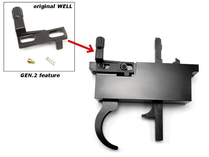 CNC trigger set for L96 rifles MB01,04,05,08,14..., Gen.2