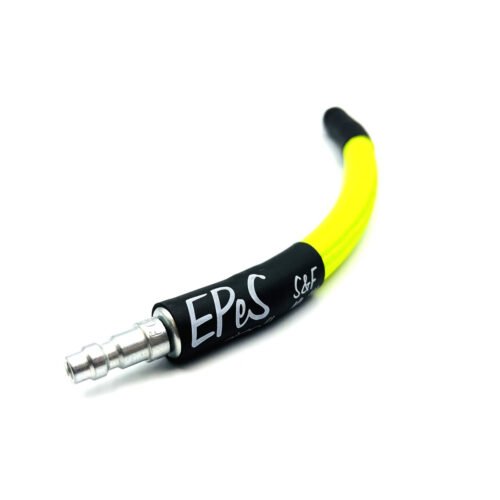 EPeS IGL HPA S a F Braided Hose, 20 cm, QD Foster  plus  1/8 NPT - Neon Green