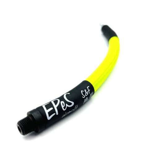 EPeS IGL HPA S a F Braided Hose, 20 cm, QD Foster  plus  1/8 NPT - Neon Green