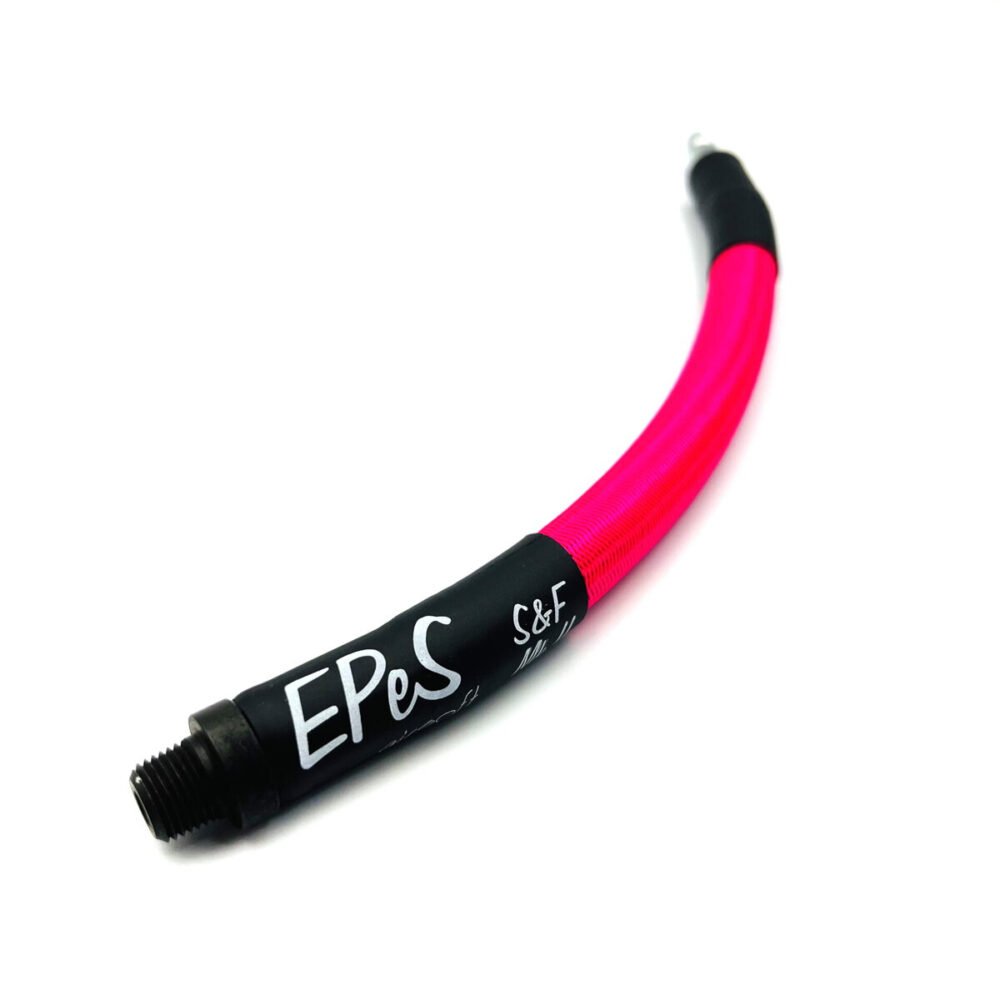 EPeS IGL HPA S a F Braided Hose, 20 cm, QD Foster  plus  1/8 NPT - Neon Pink