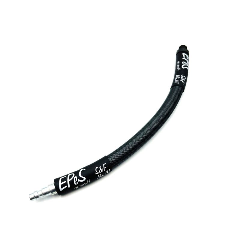 EPeS IGL HPA S a F Braided Hose, 20 cm, QD Foster  plus  1/8 NPT - Steel Gray