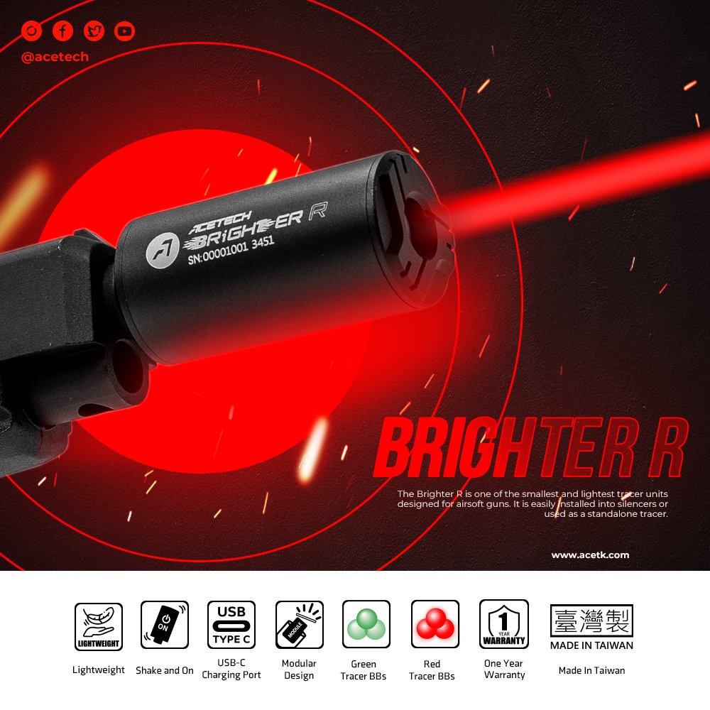 AceTech BRIGHTER R Tracer Unit - Black
