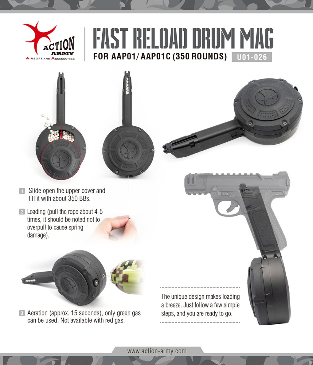 AA AAP-01C Assassin Compact GBB Pistol - Black