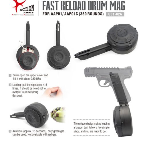 AA AAP-01C Assassin Compact GBB Pistol - Black