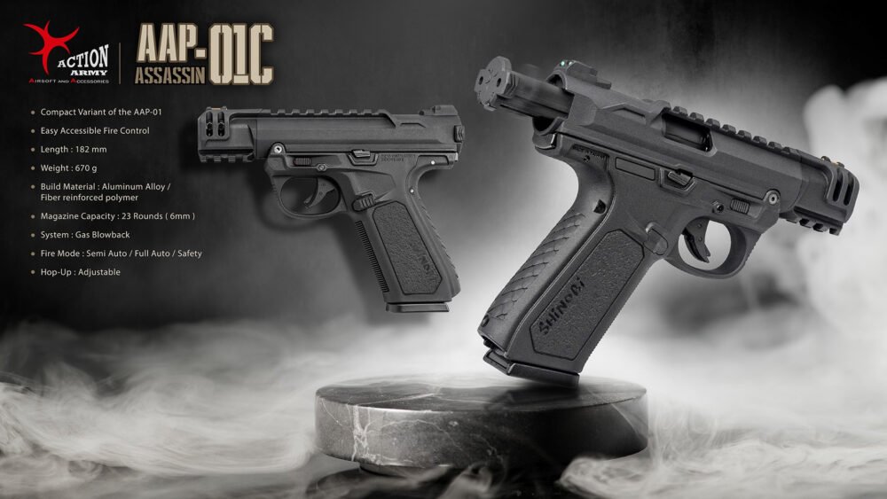 AA AAP-01C Assassin Compact GBB Pistol - Black