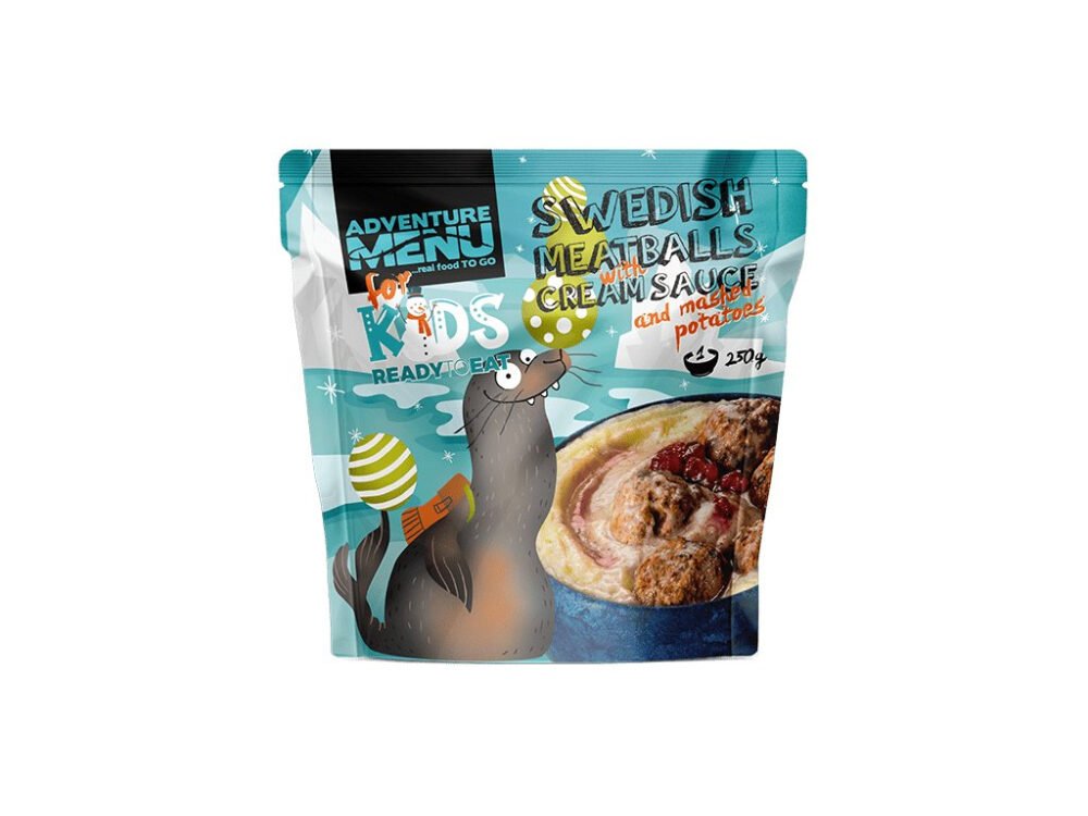 KIDS Swedish meatballs with cream sauce and mashed potatoes