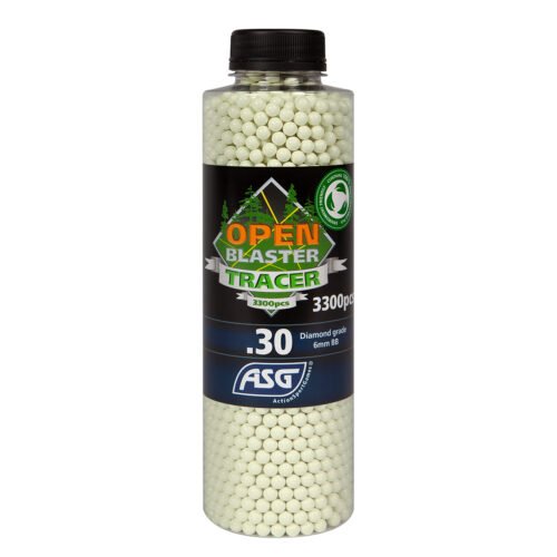 ASG BIO Open Blaster Tracer BBs 0.30g, 3300 BBs - Green (Tracer)