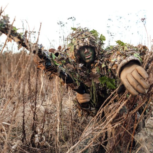 3D Ghillie Suit – Sniper Boonie - Amber