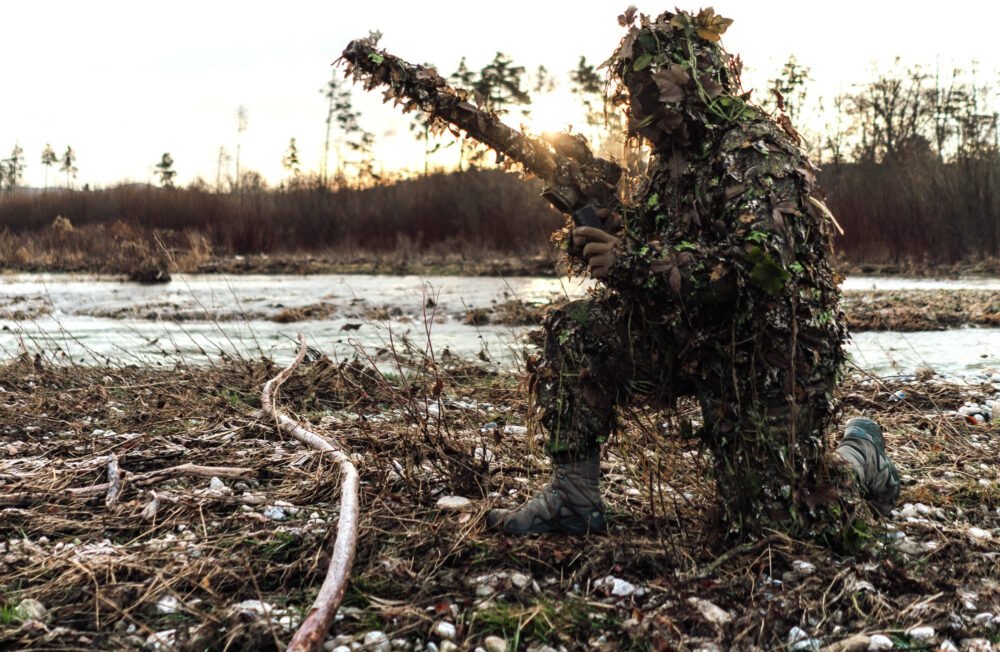 3D Ghillie Suit – Sniper Boonie - Amber