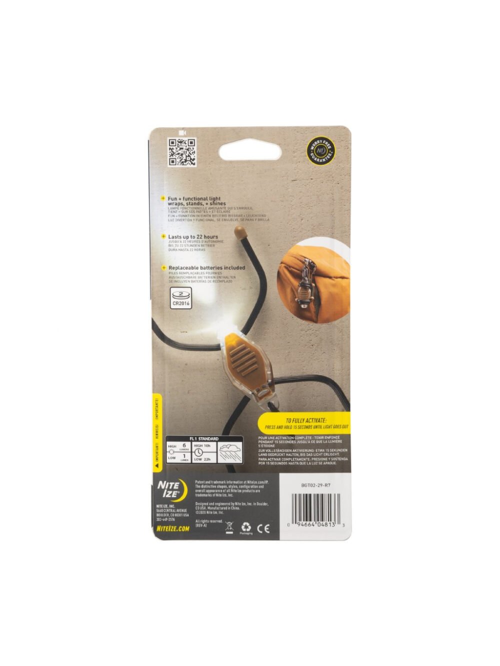 46558 Microlight Nite Ize Buglit(R) - Coyote Black