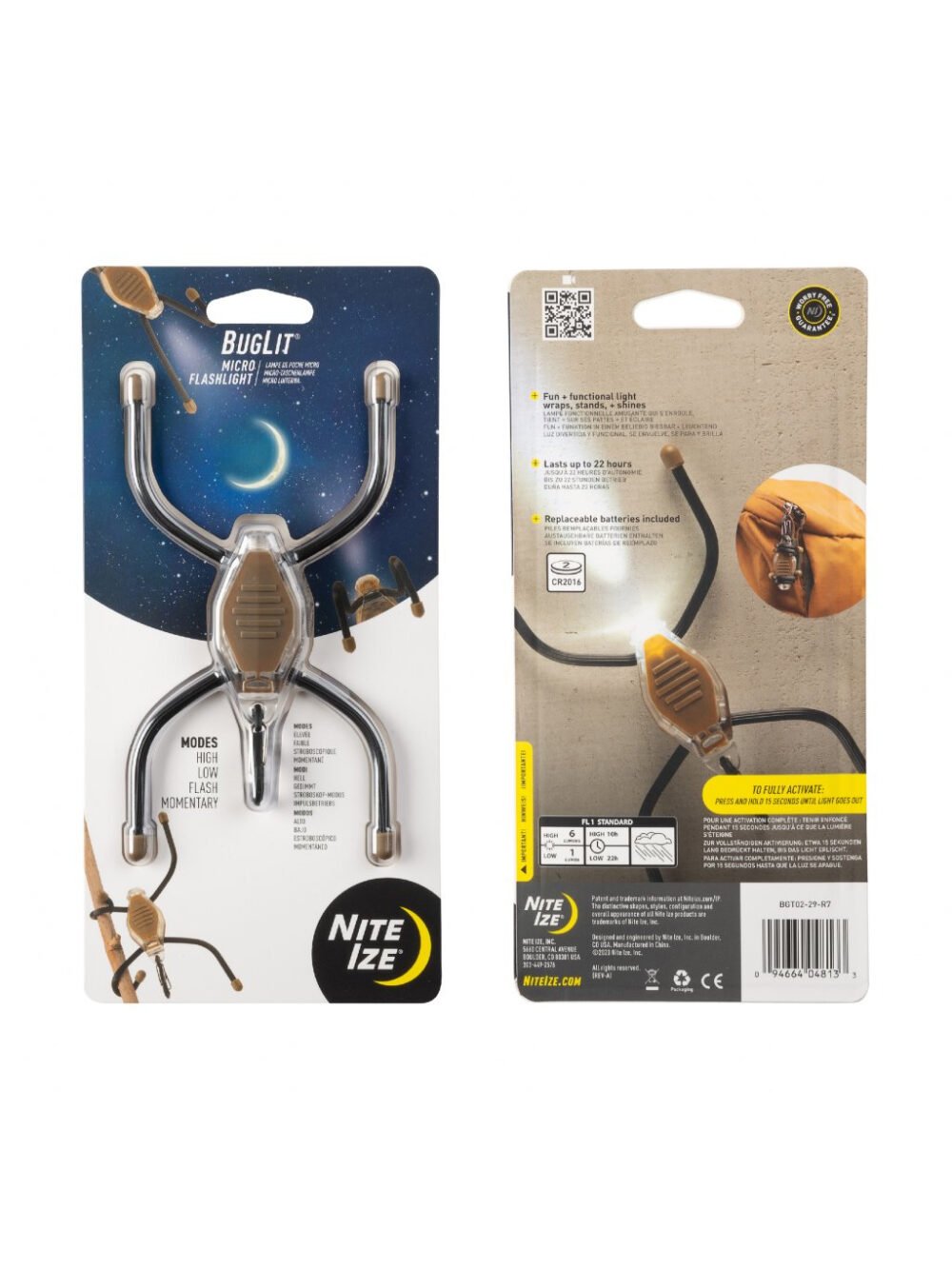 46562 Microlight Nite Ize Buglit(R) - Coyote Black