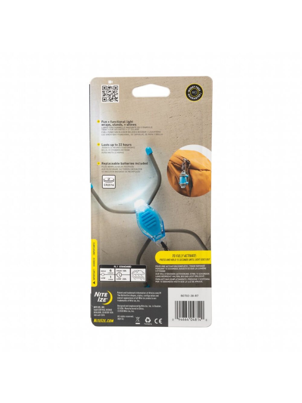 46601 Microlight Nite Ize BugLit(R) - Blue Charcoal