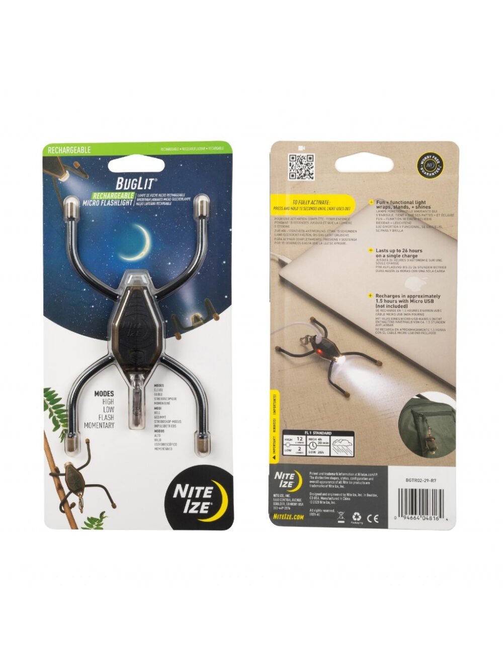46649 Rechargeable Microlight Nite Ize BugLit(R) - Coyote Black
