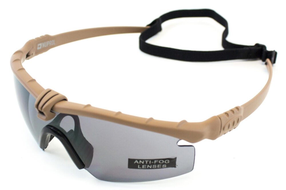 46781 NUPROL Safety Glasses BATTLE PRO'S, Smoked Lens - Tan