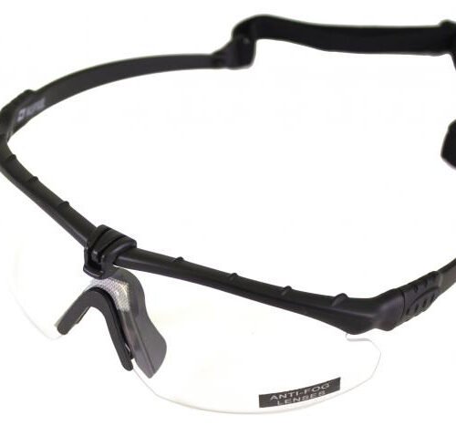 NUPROL Safety Glasses BATTLE PRO'S (with Insert), Clear Lens - Black
