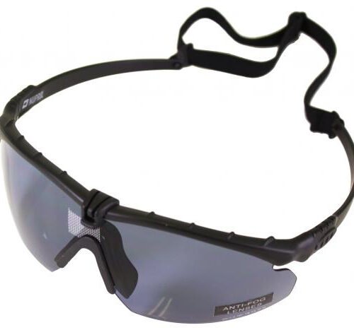 NUPROL Safety Glasses BATTLE PRO'S (with Insert), Smoked Lens - Black