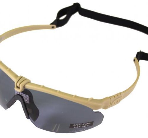 NUPROL Safety Glasses BATTLE PRO'S (with Insert), Smoked Lens - Tan