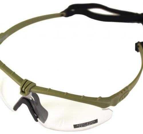 NUPROL Safety Glasses BATTLE PRO'S (with Insert), Clear Lens - Green