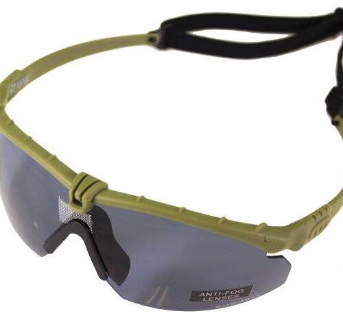 NUPROL Safety Glasses BATTLE PRO'S (with Insert), Smoked Lens - Green