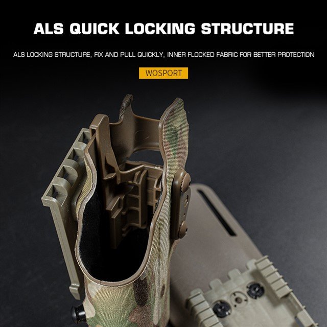 WST Holster 6354 DO for Glock 17 with X300 Flashlight - Ranger Green