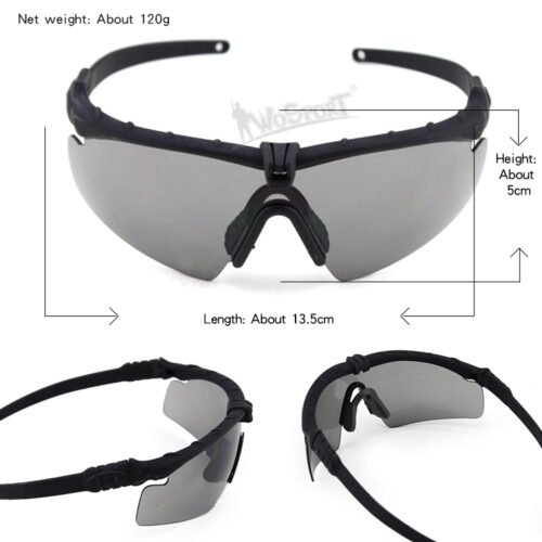 Shooting Safety Goggles MA-69, TAN, Clear