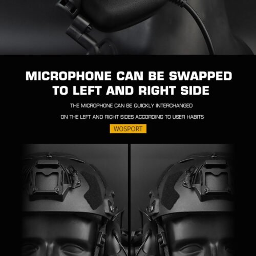 WoSport Active Headset Gen5  plus  FAST Helmet Mount - Black