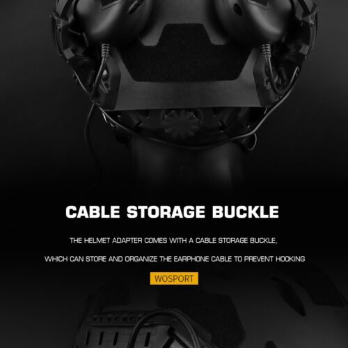 WoSport Active Headset Gen5  plus  FAST Helmet Mount - Black