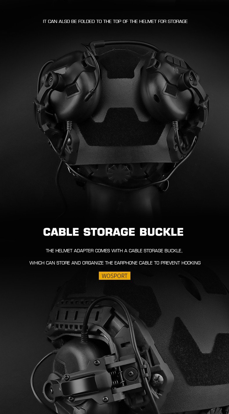 WoSport Active Headset Gen5  plus  FAST Helmet Mount - Green