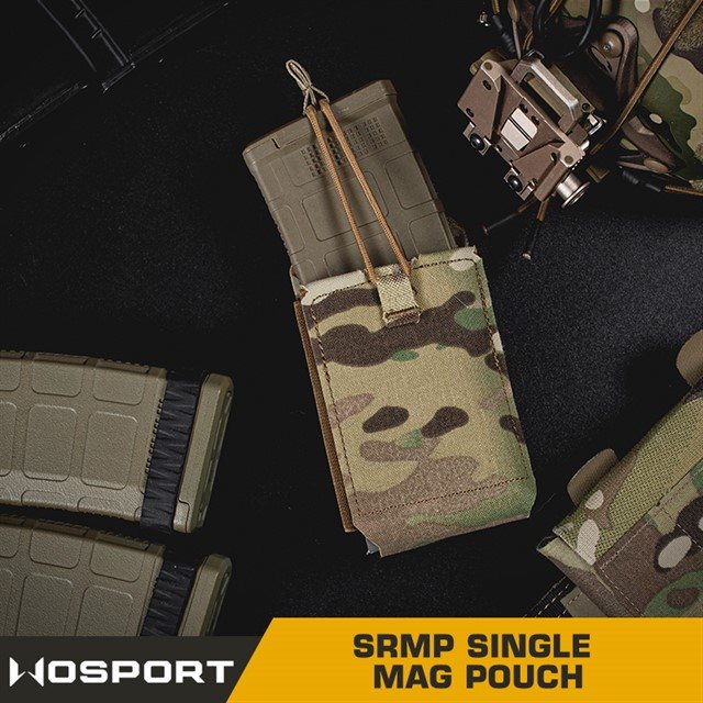 SRMP MOLLE Open Single M4 magazine storage bag/Pouch - Black