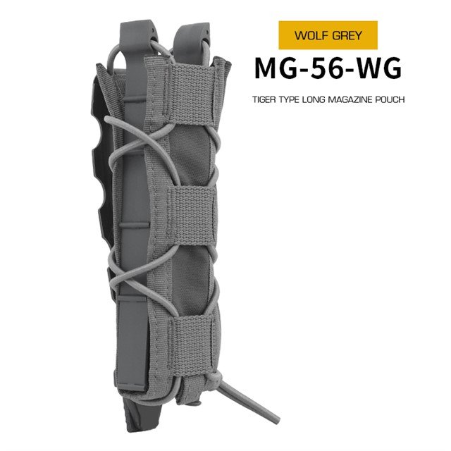 47665 Tiger Type Long Magazine Pouch for MP5 - Grey
