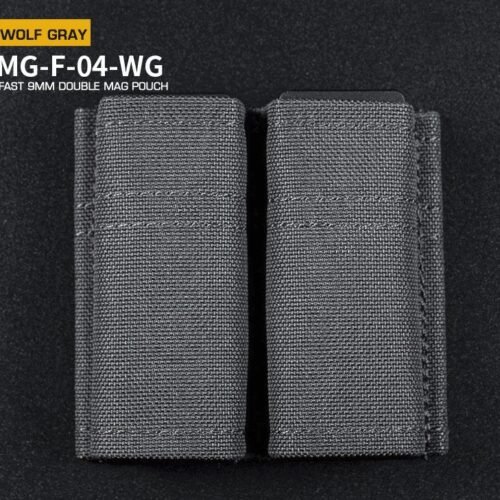 FAST Type Double 9mm Magazine Pouch - Grey