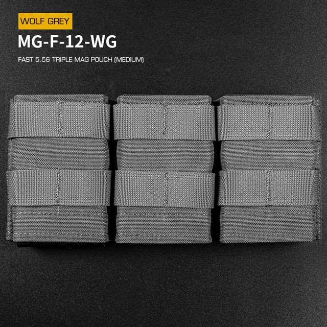FAST Type Triple 5.56 Magazine Pouch  (Medium) - Grey