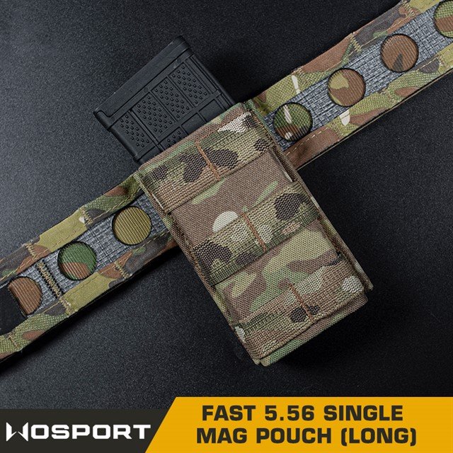 FAST Type Single 5.56 Magazine Pouch  (Long) - Grey