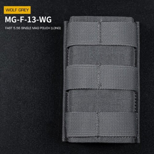 FAST Type Single 5.56 Magazine Pouch  (Long) - Grey