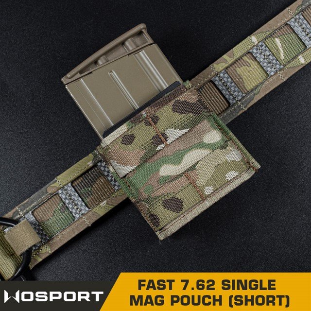 FAST type Single MOLLE sumka na zásobníky typu SR-25, M-14, AK, SA58, krátká - černá