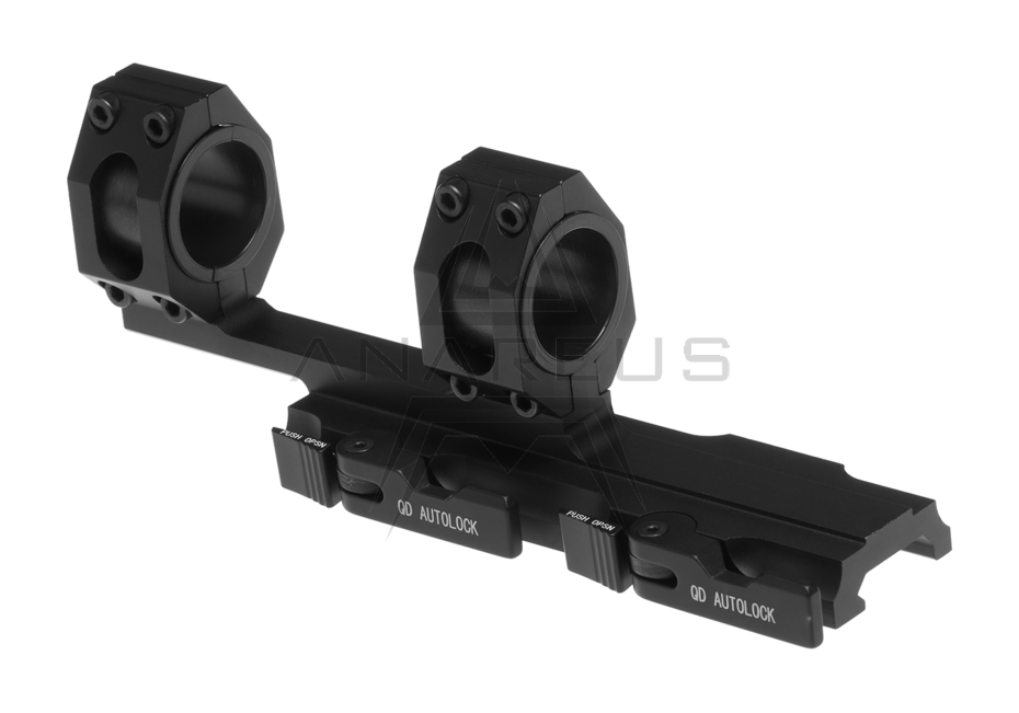 Tactical Top Rail Extended Mount Base 25.4mm / 30mm - Black