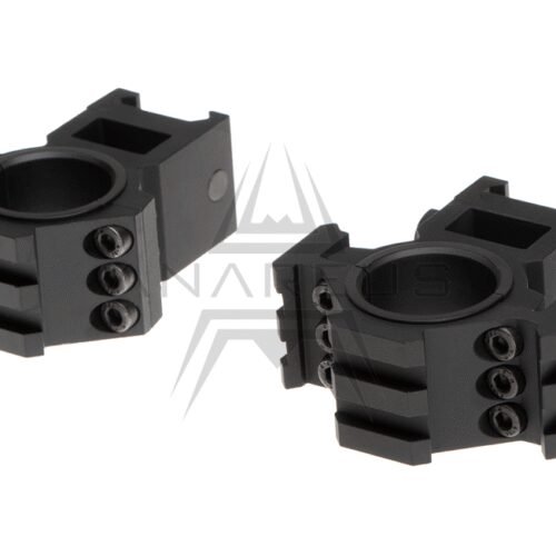 Tri-Side Rail 25.4mm / 30mm Mount Rings - Black
