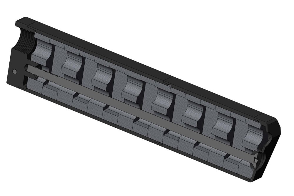 Novritsch Modular Mock Suppressor V2 (170 / 110 / 80 mm) - Clamp (SSP18)